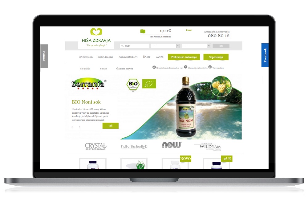 Prije prenove web stranice hisa-zdravja.si