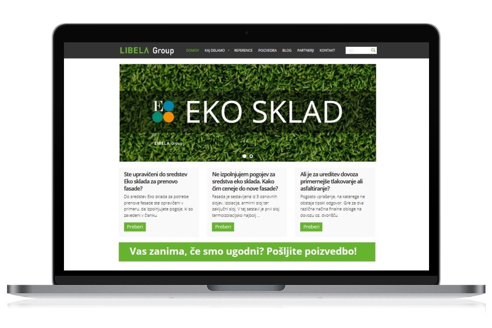 Prije prenove web stranice Libelagroup.si